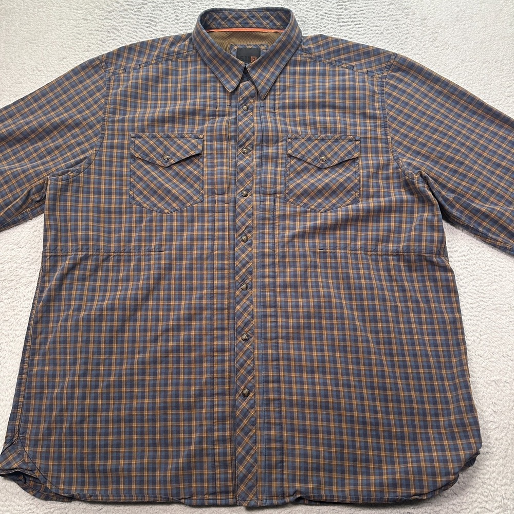 5.11 Tactical Covert Light Flannel Men's Size 2XL Long Sleeve Snap 72404 Flaw - Picture 3 of 12
